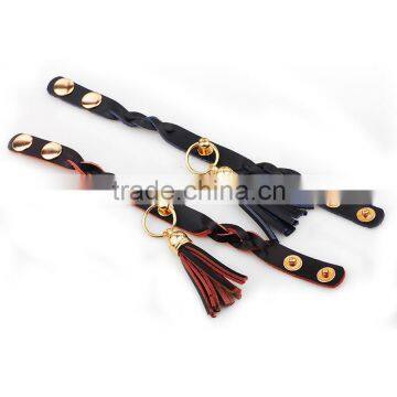XP-LB-8105 Rivet Metal Alloy Tassel Bracelet Leather With Tassel Accessories photo-2