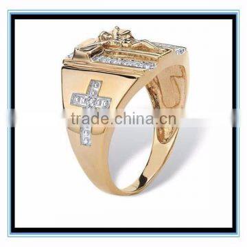 Plated Gold Alloy Material Wedding Rings XP-PR-835 photo-2