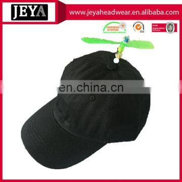 Hot selling custom kids fashion helicopter baseball hat with a propeller for fashion