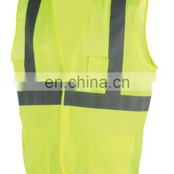 High Visibility Mesh Safety Reflective Vest with Pockets