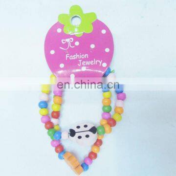 kids wooden 2014 popular beaded bracelets