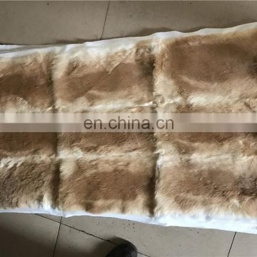 Factory wholesale raw or dyed color thick and soft real rabbit fur skin plate