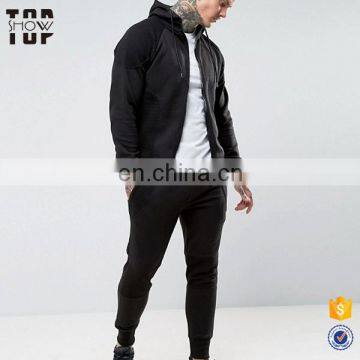 OEM hoodies manufacturer zipper pockets oversized fleece mens plain tracksuit