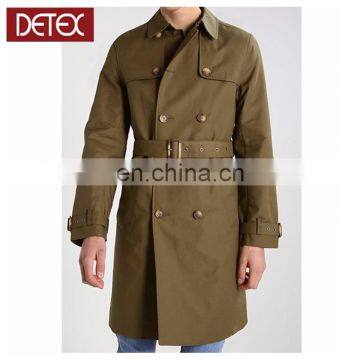 Designers Olive Cotton Mens Trench Coat