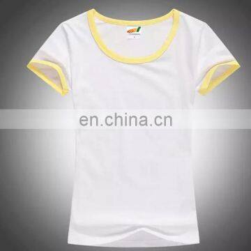Girl's Round-neck T-shirt With Short Sleeves and Color End for Collar and Sleeves photo-6