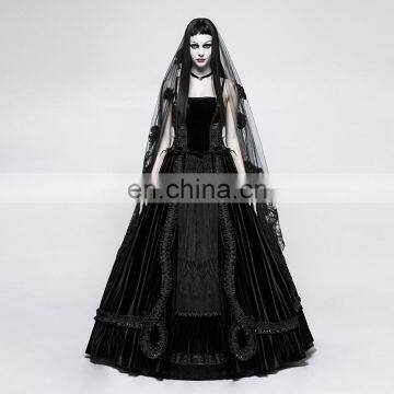 Punk Rave Gothic Black Gorgeous Veil S-224 photo-4