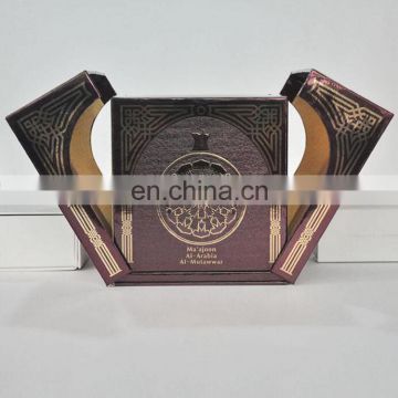 Wholesale customized design hot stamping hardcover special both side turnover paper box