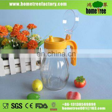 Plastic Lid Glass Cooking Oil Can With Handle 400ML photo-2