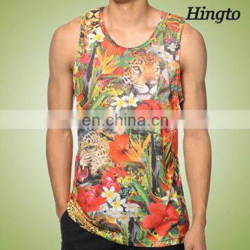 Men's dye racer back sublimation tank top wholesale men