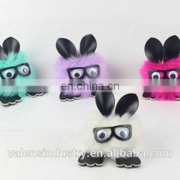 Hot Sales Faux Fur Pompom Wholesale Fur Pom Poms Key Chain Pendant for Woman Cellphone/handbag/hats/Car photo-5