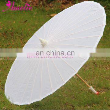 Handmade Nylon Fabric Bamboo Ribs Craft Design Beach Wedding Umbrella for Bride