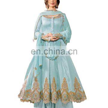 Occasion Party Wear Long Anarkali Style Salwar Kameez Suits 2017 (Semi Stitched)