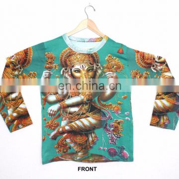 Hindu Gods & Ganesha DIVINE Hindu Indian Lord Deity T shirt Psychedelic Unisex wear Hippie Dj Art T - Shirt shirt M / L / Xl