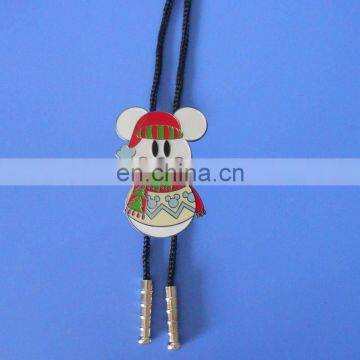 Christmas snow man bolo tie, custom logo metal bolo tie