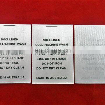 China Supplier Satin Woven Label Tag Center Fold Garment Woven Label photo-4