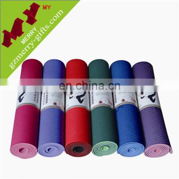 Guangzhou factory 6mm tpe yoga mat / wholesale yoga mat