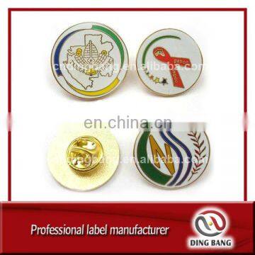 OEM High Quality Decoration Souvenir Custom Round Embossed Logo Soft Enamel Badge