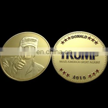 custom trump portrait gold commemorative coins donald head photo embossed metal bulk wholesale coins for gifts