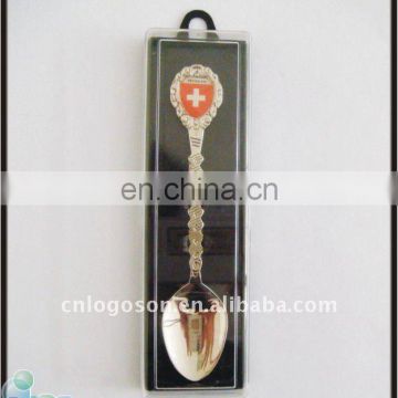 2015 fasion new style metal silver spoon souvenir