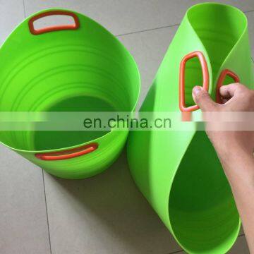 Colorful Flexible Tub Storage Bucket Laundry Basket