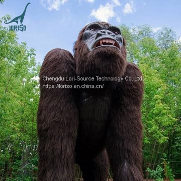 LORISO6029 Life Size Animated Animatronic Animals Gorilla Statue for Sale