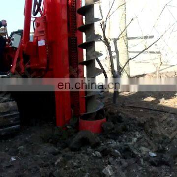 Hengwang CE  3 meter crawler solar spiral pile driver/crawler screw drilling  machine/4.5 meter screw drill rig machine