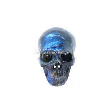 labradorite hollow human skull healing crystal