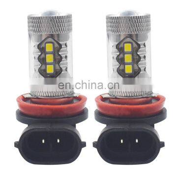 Alla Lighting H8 H11 H16 80W LED Fog Lights Bulbs 3000k Golden Yellow Xtreme Super Bright 3030 SMD