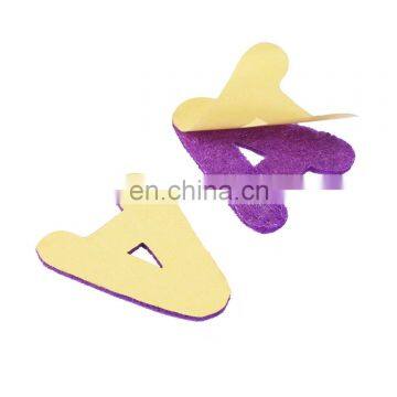 Factory price Die cut Felt Letters with back adhesive For Kids