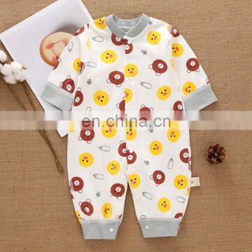 RTS Printing bear pattern baby rompers set 100% cotton infant clothing soft  jumpsuit