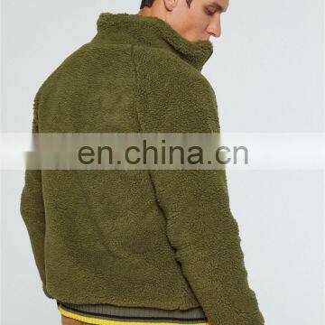 Men's Fleece Teddy Jackets Autumn Winter Solid Color Cardigan Casual Outwear Coat photo-5