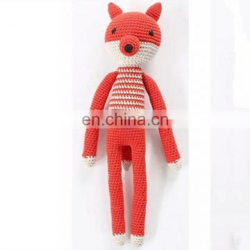 Amazon INS hot Crocheted children's toy cute fox rabbit panda animals Children's gift Children's house baby gym frame decoration