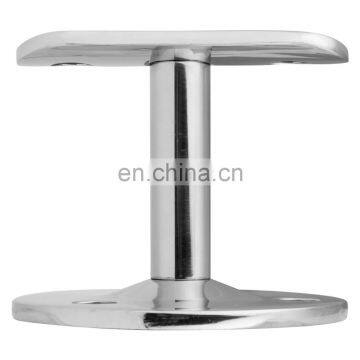 Removable Floor Mouted Flange Hanrail Bracket Stair Railing Stainless Steel Round Tube Support photo-2
