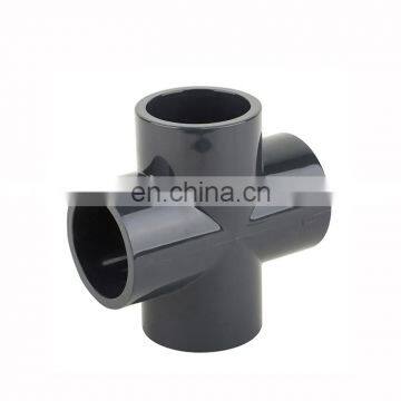 ASTM SCH80 gray color UPVC cross 6" for water supply