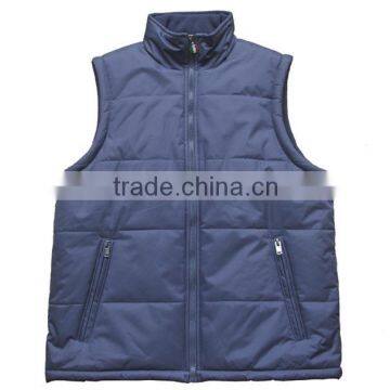 Waterproof Men's Puffer Vest Sleeveless Jacket Lined Polar Fleece