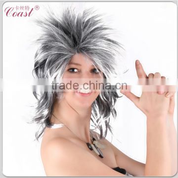 cheap fashion strar long punk grey synthetic wig