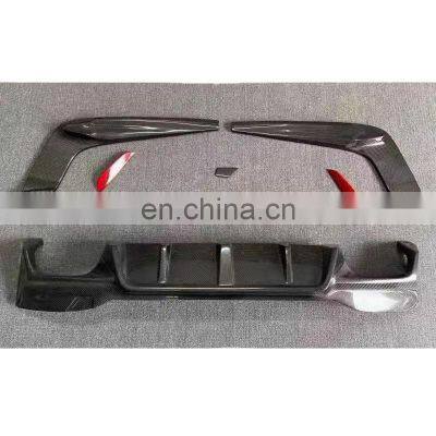 Auto parts Carbon fiber look 3D rear diffuser for G30 2017-2019