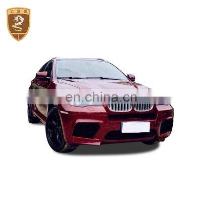 X6M Body Kits For Bnw X6 E71 Car Model Fiberglass Material Bumpr Fender Side Skirt