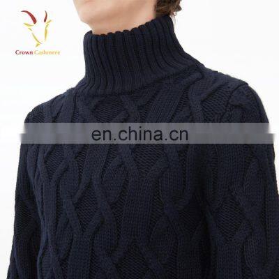 Hot Selling Cable Handmade Turtleneck Sweaters for Men photo-5