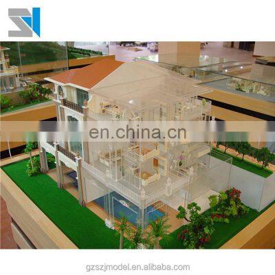 Architectural scale model factory, interior and exterior villa 3d minaiture model