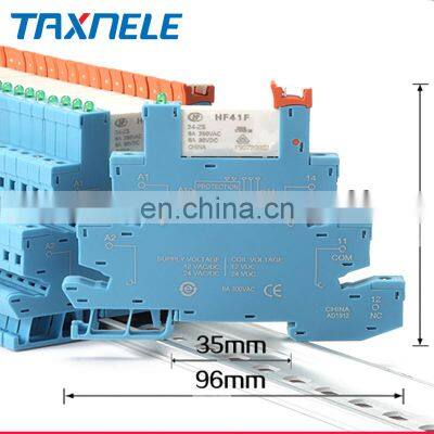 Din Rail Relay Module Switch HF41F 12V 24V DC Integrated PCB Board SSR Solid Sate Relay Interface Voltage Contact Relay Module photo-3