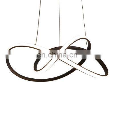 Nordic simple irregular shape white black home decor hanging light pendant lamp