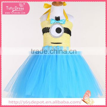 Backless powder blue gentle tutu gauze dress halloween costume