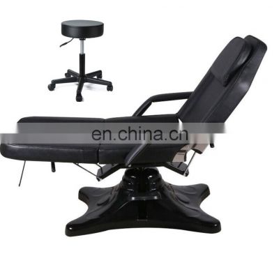 hydraulic tattoo chair Reclining salon Spa bed facial portable beauty massage table thai eyelash extension bed with stool