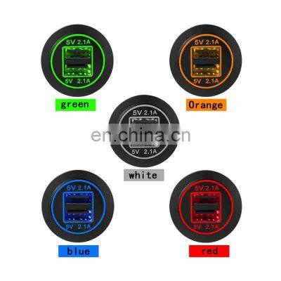 Dual USB Car Charger Dual Aperture New 4.2 Car Mobile Phone Fast Charger for Car Motorcycle Ship and RV