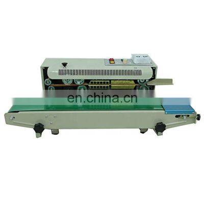 automatic continuous band sealer machine with plastic film bags