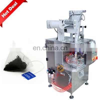 In stock triangle pyramids filter tea bag with tag and string packing machine tea pouch packing machine