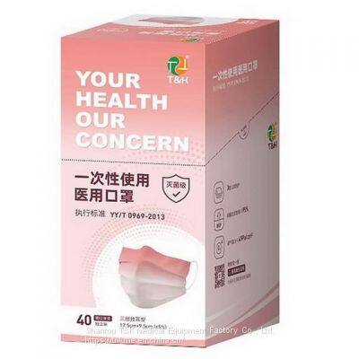 3 Ply Type I Medical Disposable Mask (Red Gradient) CE Marked and Meets the Requirements of EN14683:2019 Type I photo-4