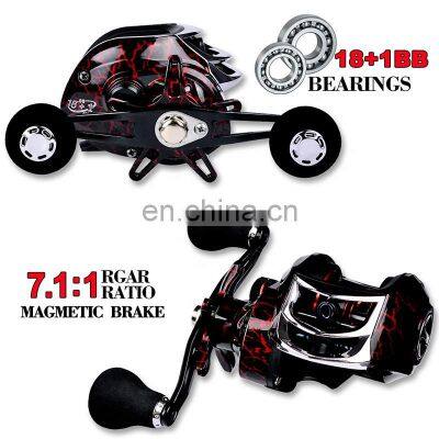 18+1 Bearings Waterproof Left / Right Hand Bait Casting Fishing Reel With Magnetic Brake System Fishing Reels photo-2