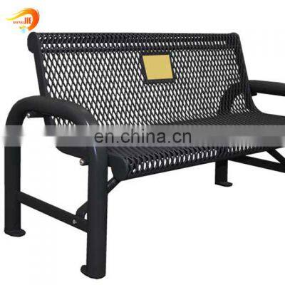 Outdoor Black Expanded Metal Mesh Chair Furniture photo-5